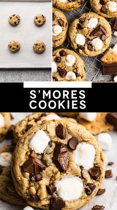 S'mores Cookies with a thick graham cracker base, gooey marshmallows, and melty chocolate – a fun and easy summer dessert.