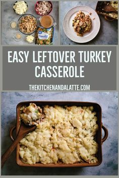 an easy leftover turkey casserole recipe that is ready to be eaten