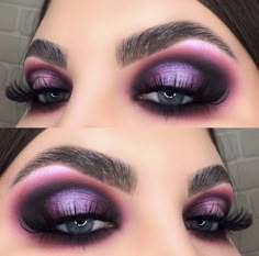 Witch Makeup Ideas Pretty Purple, Glam Witch Makeup, Purple Witch Makeup, Sith Makeup, Green Eyes Red Hair, Goth Glamour, Pirate Makeup, Black And Purple Nails, Makeup Moodboard