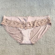 Brand New Nude Bikini Underwear Feminine Stretch Brief Swimwear, Elegant Stretch Swimwear By Victoria's Secret, Elegant Victoria's Secret Stretch Swimwear, Victoria's Secret Lace Trim Briefs, Summer Swimwear With Lace Trim Briefs, Summer Swimwear With Lace Trim And Brief Shape, Garter Skirt, Peyton List, Lace Thong