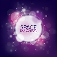 an abstract space background with blurry circles and bokem around the text area