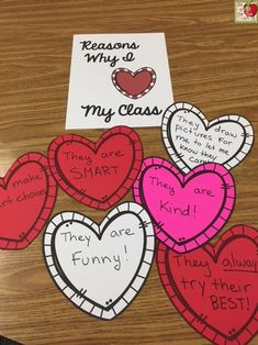 valentine's day cards with the words, reason why is my class? and they are