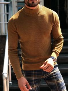 Turtleneck Outfit Men, Italy Packing, Asymmetrical Cardigan, Fitted Turtleneck, Best Mens Fashion, Man Fashion