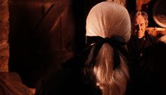 an image of the back of a woman's head with words above it that read, let us all just take a moment to appreciate the fact that person to wear a bow in his hair