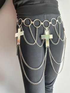 Chain Belt Cross,ankh Cross,pentagram,sigil - Etsy