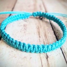 Plain Knotted Bracelet Made With Turquoise Cording. Adjustable To Fit Most Wrist Sizes:) Handmade Turquoise Casual Friendship Bracelets, Casual Turquoise Braided Bracelet With Sliding Knot, Casual Turquoise Braided Bracelets For Gift, Adjustable Turquoise Braided Bracelet Casual Style, Adjustable Turquoise Braided Casual Bracelets, Blue Macrame Beaded Bracelets, Blue Casual Macrame Beaded Bracelets, Casual Blue Macrame Braided Bracelets, Casual Blue Macrame Beaded Bracelets