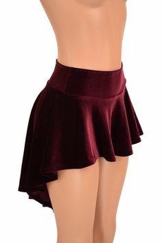 Burgundy Velvet Hi-Lo Mini Skirt Rave Festival Skirt - 156244 Fitted Burgundy Mini Skirt For Party, Burgundy Fitted Mini Skirt For Party, Fitted Burgundy Bottoms For Party, Party Burgundy Skirt, Fitted Burgundy Mini Skirt, Fitted Burgundy Lined Mini Skirt, Fitted Lined Burgundy Mini Skirt, Fitted Burgundy Flared Skirt, Fitted Velvet Mini Skirt