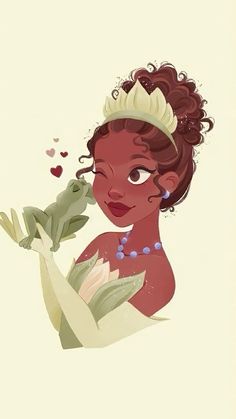 the princess and the frog from disney's animated movie