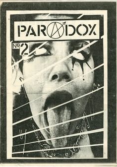 an advert for parodox, featuring a woman's face with her tongue out