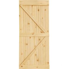 an open wooden door on a white background