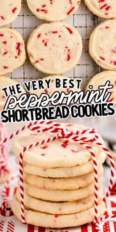 the very best peppermint shortbread cookies