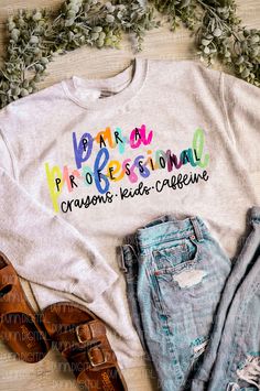 Paraprofessional Outfits, Prek Teacher, Cute Teacher Outfits, Preschool Teacher Shirts, Preschool Shirts, Nurse Design, Cute Shirt Designs, Teacher Printable, Sublime Shirt