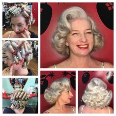 Roller Set Hairstyles, Marilyn Monroe Style, Vintage Hairstyles Tutorial, Vintage Curls, 50s Hairstyles, 1940s Hairstyles, Hollywood Hair, Hair Patterns, Hair Up Styles