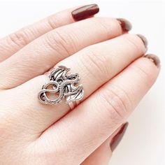 Medieval Jewelry Rings, Dragon Jewelry Necklace, Dragon Ring Engagement, Crimson Knight, Teen Style, Character Clothing, Dragon Bracelet, Dragon Ring, Medieval Jewelry