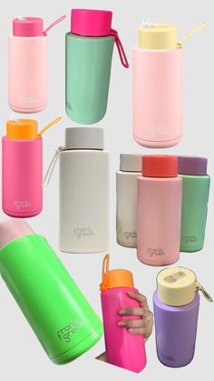 thermos are all different colors and sizes