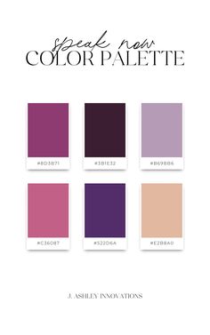 the color palette is shown in different shades and sizes, including pinks, purples,