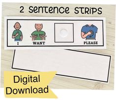 two sentence strips with the words, i want to do it and an image of three people