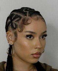 Braid inspo Pelo Afro, Pretty Braided Hairstyles, Cornrow Hairstyles, African Braids