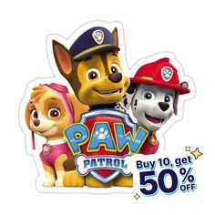 the paw patrol sticker is on sale for $ 50