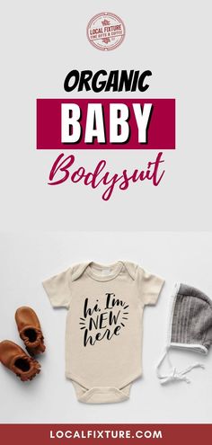 "Hi, I'm New Here" Hello there, little one! This super-soft, 100% organic cotton outfit features whimsical hand-lettering in crisp black ink on a luxe cream colored bodysuit - designed with love and screen printed in-house. #momsfashion #babyoutfit #babycloths #babyfashion #womenscloths #womenfashion #mensstyle #mensoutfit #bestgiftidea #giftforalloccation #babygift #gifts #giftformom #localfixture Cream Outfits, Cotton Outfit, Bodysuit Designs, Hello There, Organic Baby, Baby Bodysuit