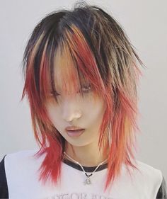 White To Red Hair, Black And Ginger Hair, Dark Calico Hair, Orange And White Hair, Tiger Stripes Hair, White And Red Hair, Racoon Tail Hair, Short Orange Hair, Raccoon Tail Hair