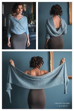 Embrasser Sleeved Sweater Scarf Wrap Free Crochet Pattern Knit Wrap With Sleeves Pattern, Crochet Pattern For Scarf With Sleeves, Outlander Sweater Wrap, Shawl Sweater Knitting Patterns, Sleeve Wrap Scarf Knitting Pattern, Crochet Cable Shawl Free Pattern, How To Wear A Sweater Scarf