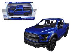 2017 Ford Raptor Pickup Truck Blue 1/24 Diecast Model Car by Maisto Ford Raptor 2017, Custom Lifted Trucks, Pickup Truck Accessories, Pickup Camper, Studebaker Trucks, Old Pickup, Old Pickup Trucks, Jeep Pickup, Classic Pickup Trucks