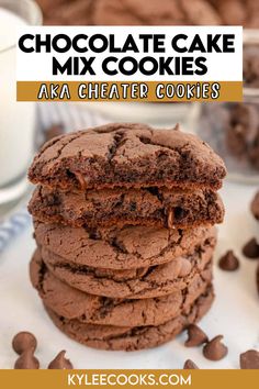 An image of Chocolate Cake Mix Cookies Recipe