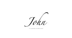 the word john written in cursive handwriting