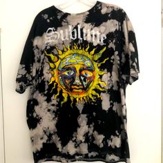 This Is A Brand New Shirt That Has Never Been Worn Before Band Tee Style, Summer Band Merch Tie Dye T-shirt, Tie Dye Graphic Print Short Sleeve T-shirt, Hippie Tie-dye Short Sleeve Tops, Hippie Tie Dye Crew Neck T-shirt, Bleaching Clothes, Cheap Bohemian Tie-dye T-shirt, Wishlist 2024, Music Tees