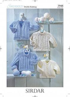 the knitting pattern for sweaters is shown