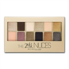 https://amzn.to/3Yr44fI Metallic Eyeshadow Palette, Drugstore Eyeshadow, Gold Eyeshadow Palette, Neutral Eyeshadow Palette, Nude Palette, Maybelline Makeup, Metallic Eyeshadow, Custom Eyes, Gold Eyeshadow