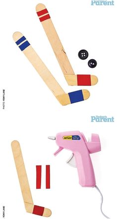 the instructions for how to make popsticks out of wood and glue on paper