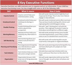 the 8 key executive functions for an effective learning environment in your child's life