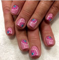 Nails Dots, Polka Dot Nail Designs, Polka Dot Nail Art, Dot Nail Art, White Glitter Nails, Polka Dot Nails, Flower Nail Designs, Vibrant Nails