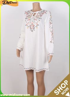 Fall White Kaftan Flower Print Neckline and Cuff Long Sleeve Blouse Spring Floral Embroidered Tunic Blouse, Spring Floral Print Tunic Blouse, White Tunic Blouse For Spring, White Kaftan, Fall White, Flower Print, Flower Prints, Fashion Games, The Fall