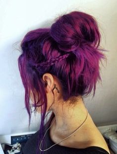 Obsessed with this purple color. Stylish Hair Colors, Rock Your Hair, Purple Pixie, Plum Hair, Scene Girl, Cute Hair Colors, Hair Color Purple, Cool Hair Color