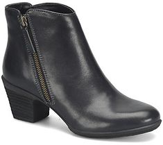 Step stylishly throughout the day in these sleek ankle boots featuring sturdy block heels to support your strides and convenient side-zip closures. From Comfortiva. Side Zip, Calf Leather, Block Heels, Fashion Shoes, Shoe Boots, Ankle Boots, The Day, Sleek, Boots