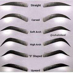 WEBSTA @makeupaddictioncosmetics  Which brow shape are you? I am certainly a soft arch!  Let us know yours below and tag a friend too Machiaj Smokey Eyes, 얼굴 드로잉, Eyebrow Makeup Tips, Seni Dan Kraf