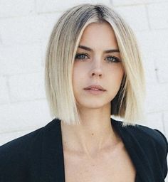 Ash Blond, The Language Of Flowers, Blonde Bob Hairstyles, Medium Bob Hairstyles, Bleach Blonde, Hair Color Highlights, Language Of Flowers, Hair Color And Cut