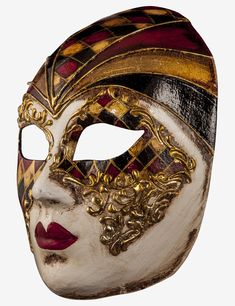 Teodora authentic venetian mask in papier mache handcrafted according to the original Venice carnival tradition. Manufactured in Venice by the famous venetian masters. Each item is provided with certificate of authenticity. Papier Mache Mask, Mask Ball, Venice Mask, Venetian Carnival Masks, Ball Mask, Lace Cape, Carnival Festival, Venetian Masks, Venetian Mask