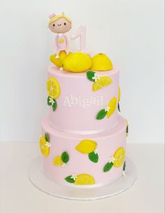 Lemon Themed Cake, Princess Theme Cake, First Birthday Theme