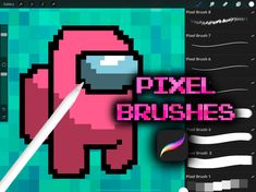 the pixel brushes app on an ipad