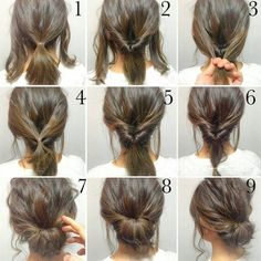 Super Hair, Short Hair Tutorial, Low Bun, Long Bob, Hair Dos, Messy Bun