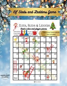 the elf's sleigh and ladders game