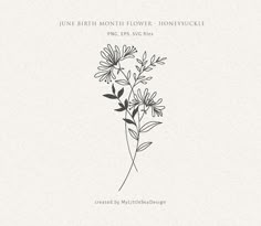 the cover art for june birth month flower - honeysuck