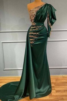 Prom dresses dark green Long Evening dresses with sleeves,PD22042 on Storenvy Green Mermaid Prom Dress, Dark Green Prom Dress, One Shoulder Prom Dress, Green Mermaid, Beaded Prom Dress, Formal Party Dress, فستان سهرة, Green Prom Dress, Mermaid Evening Dresses