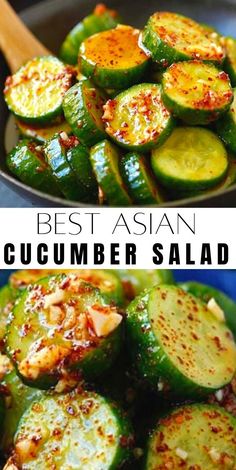 Thai Mad, Healthy Asian Recipes, Asian Cucumber Salad, Resep Salad, Easy Asian Recipes, Cucumber Recipes Salad, Cucumber Recipes, Think Food