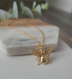 Honey Bee Jewelry, Fantasy Earrings, Bee Jewelry, Bee Pendant, Gold Bee, Snake Jewelry, Bee Necklace, Bee Earrings, Gold Jewelry Necklace