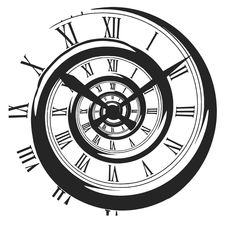 a black and white clock with roman numerals